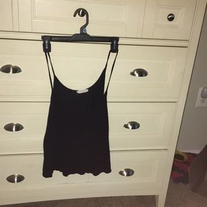 Black loose fitting tank top